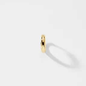 14KT GOLD 12MM BOLD HUGGIE HOOP EARRING