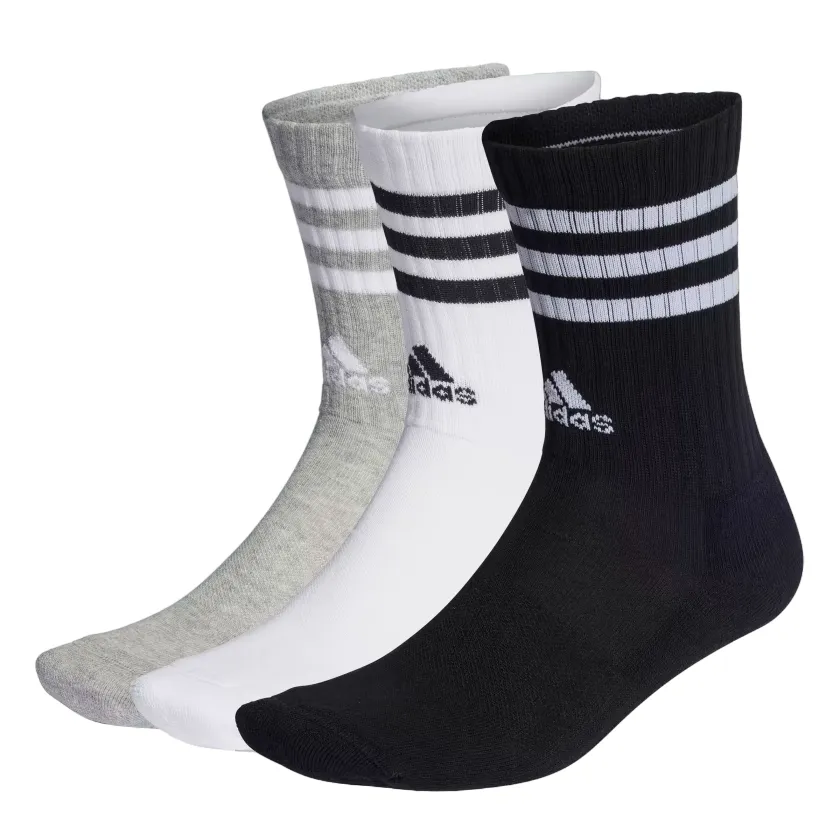 Adidas 3 stripe socks IC1323 black-white-grey pack of 3 pairs