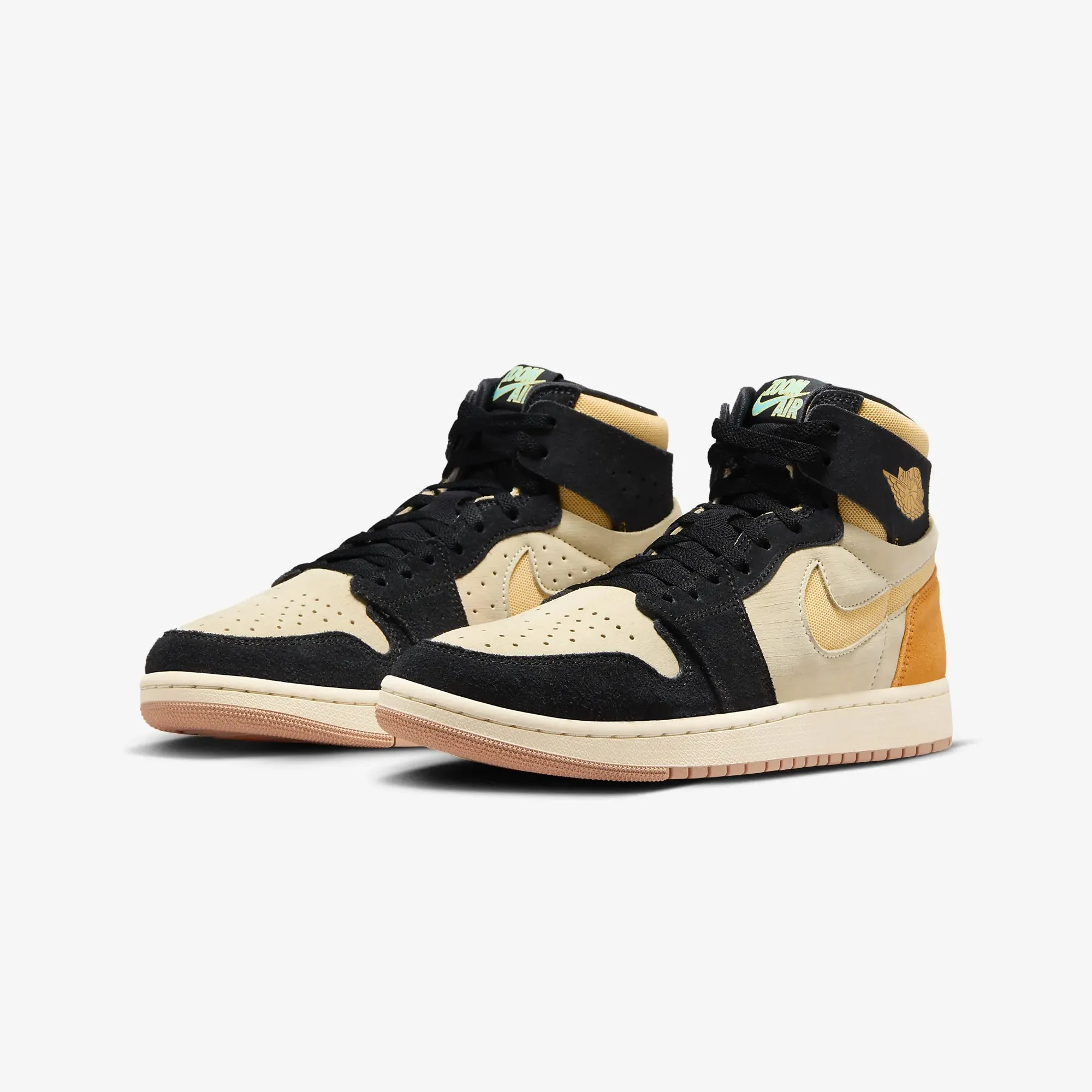 AIR JORDAN 1 ZOOM CMFT 2 'MUSLIN/CELESTIAL GOLD-BLACK-VIVID ORANGE'