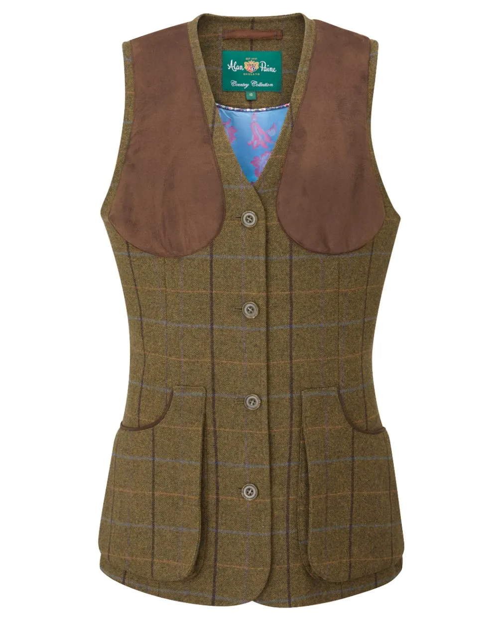 Alan Paine Combrook Ladies Tweed Shooting Waistcoat