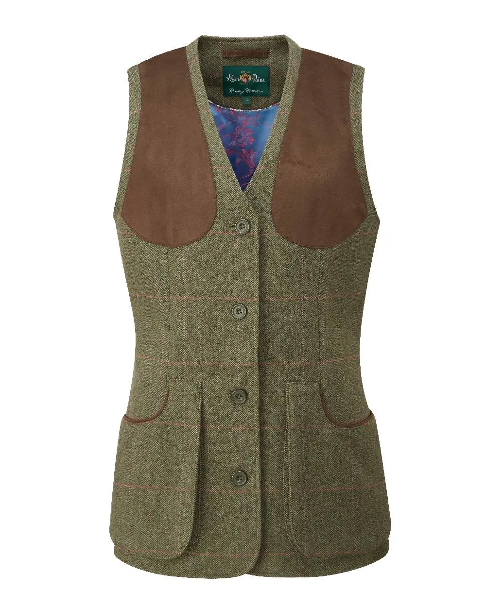 Alan Paine Combrook Ladies Tweed Shooting Waistcoat