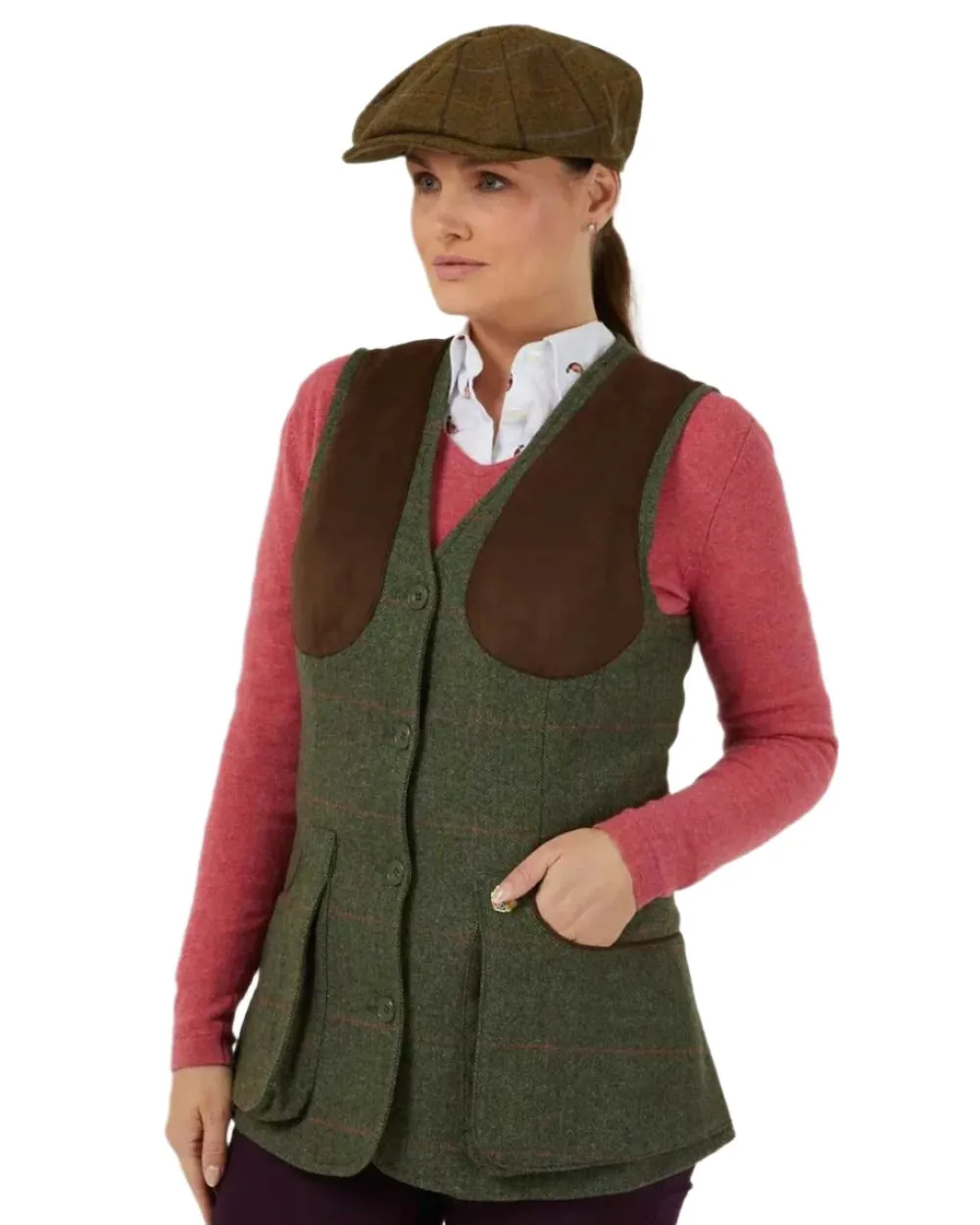 Alan Paine Combrook Ladies Tweed Shooting Waistcoat