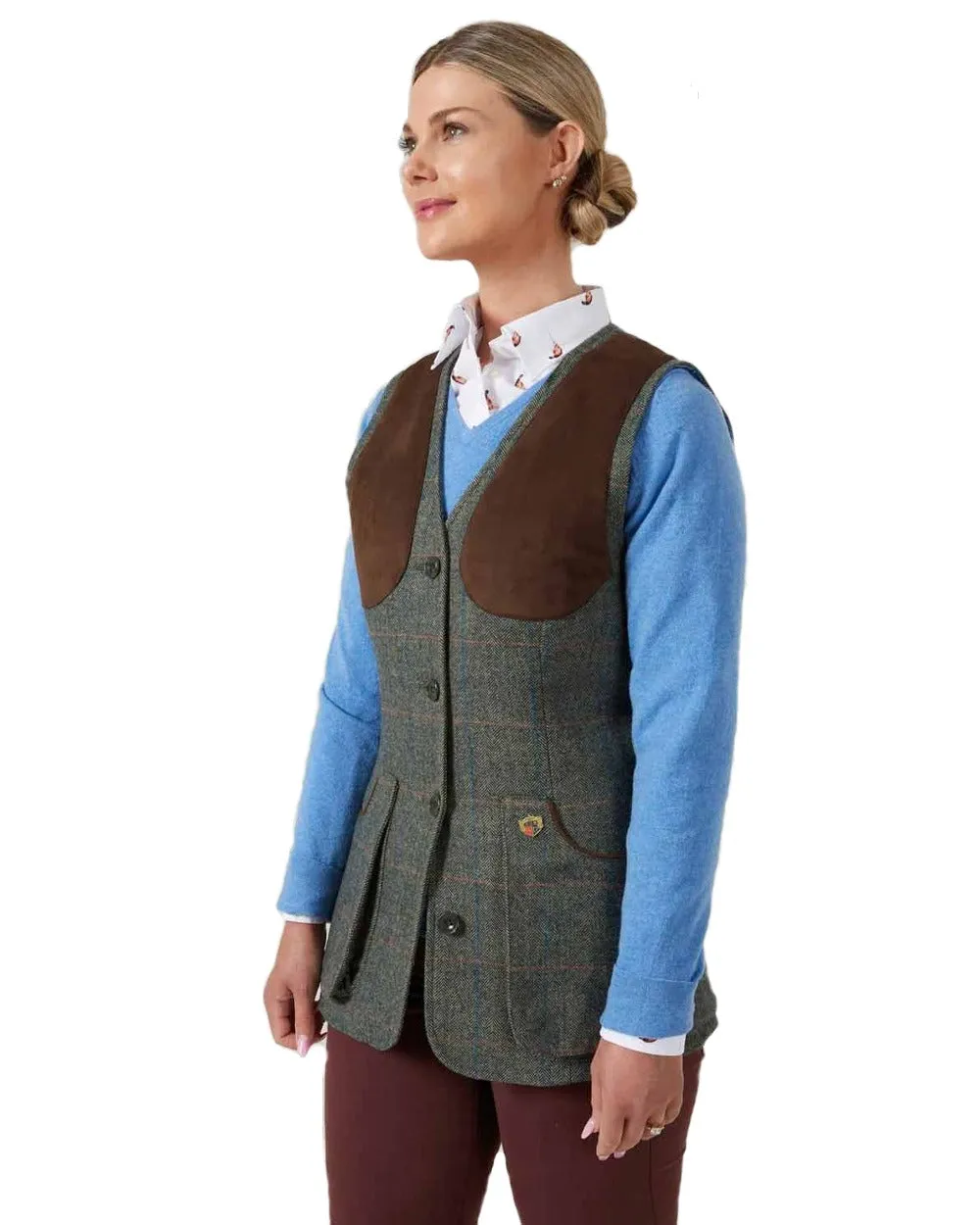 Alan Paine Combrook Ladies Tweed Shooting Waistcoat