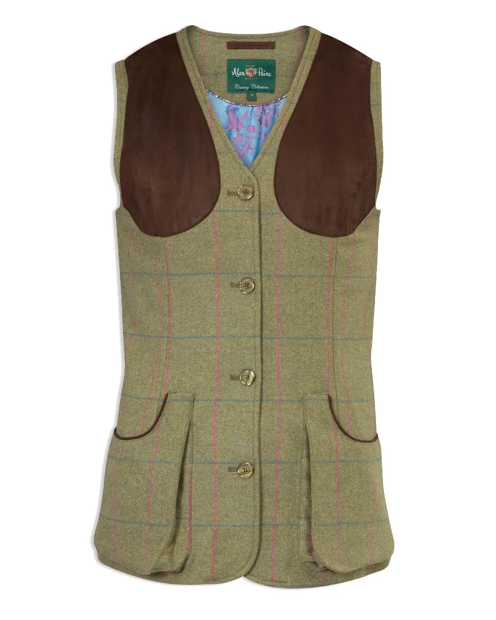 Alan Paine Combrook Ladies Tweed Shooting Waistcoat