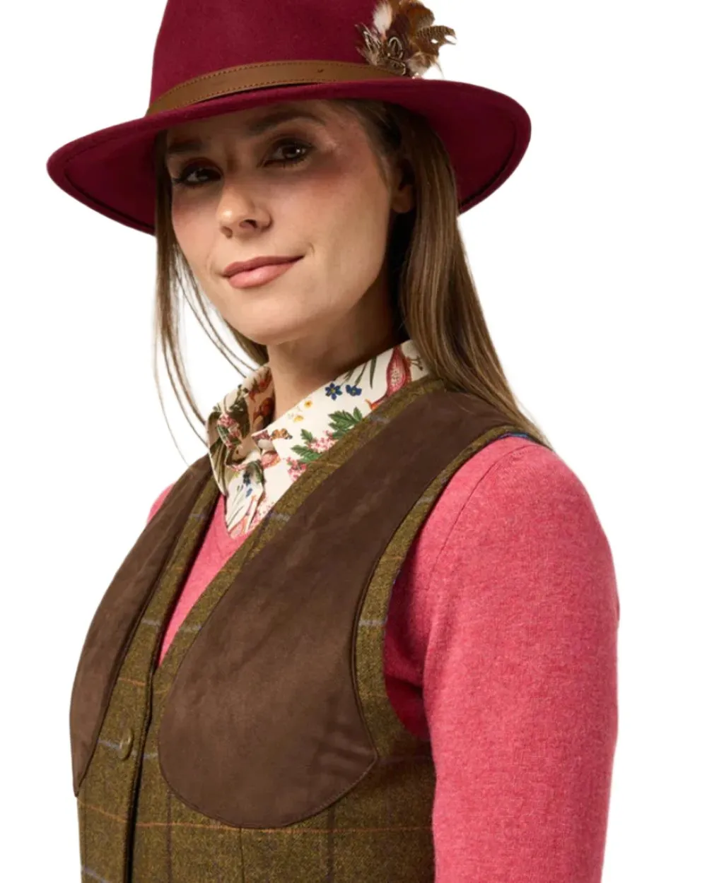 Alan Paine Combrook Ladies Tweed Shooting Waistcoat