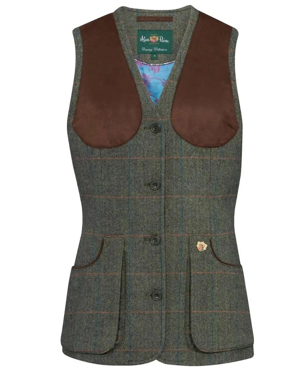 Alan Paine Combrook Ladies Tweed Shooting Waistcoat