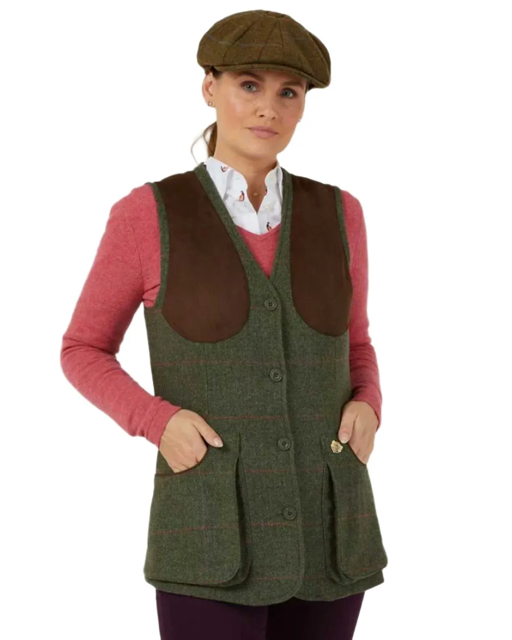 Alan Paine Combrook Ladies Tweed Shooting Waistcoat