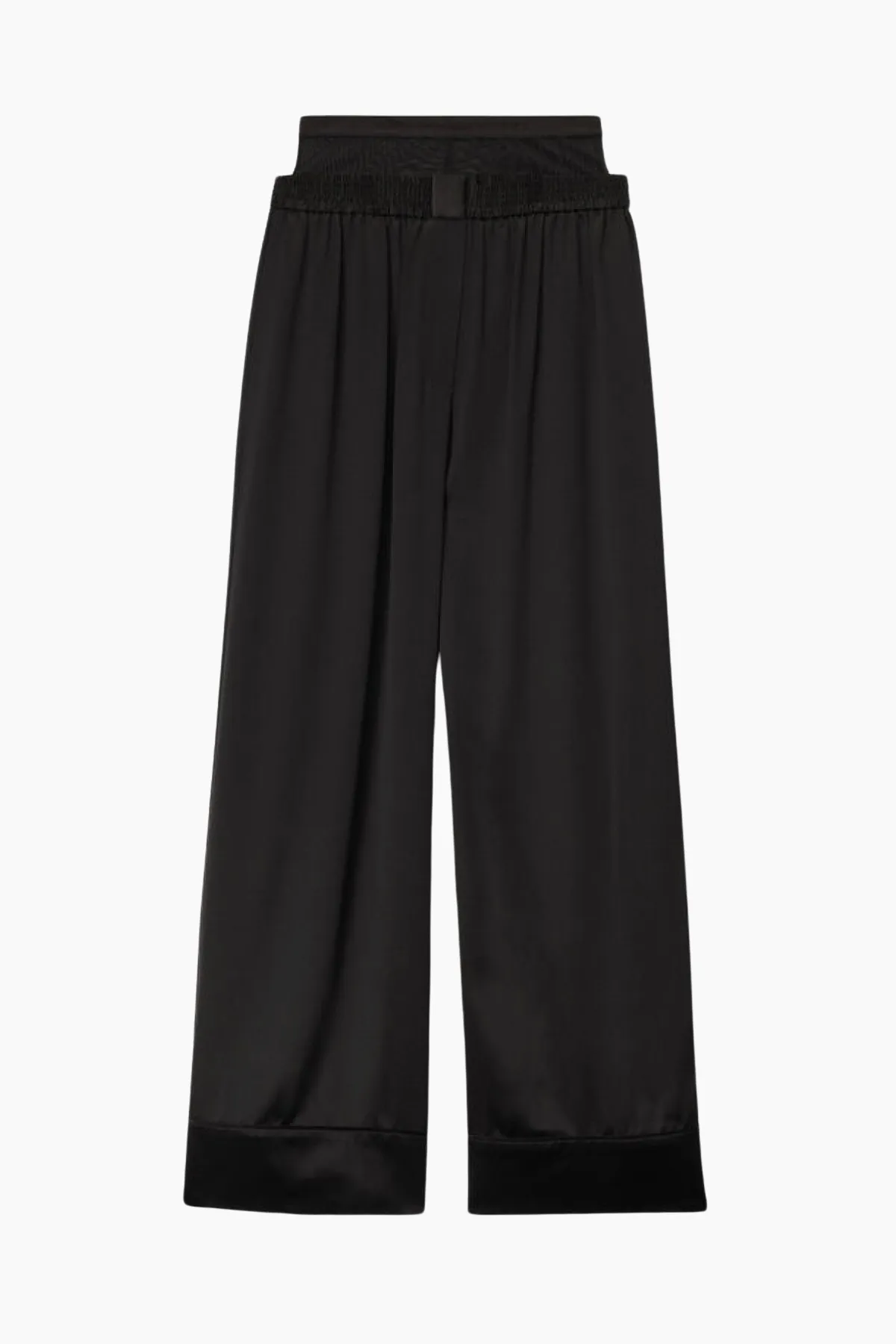 Alexander Wang Silk Layered Boxer Pant - Black