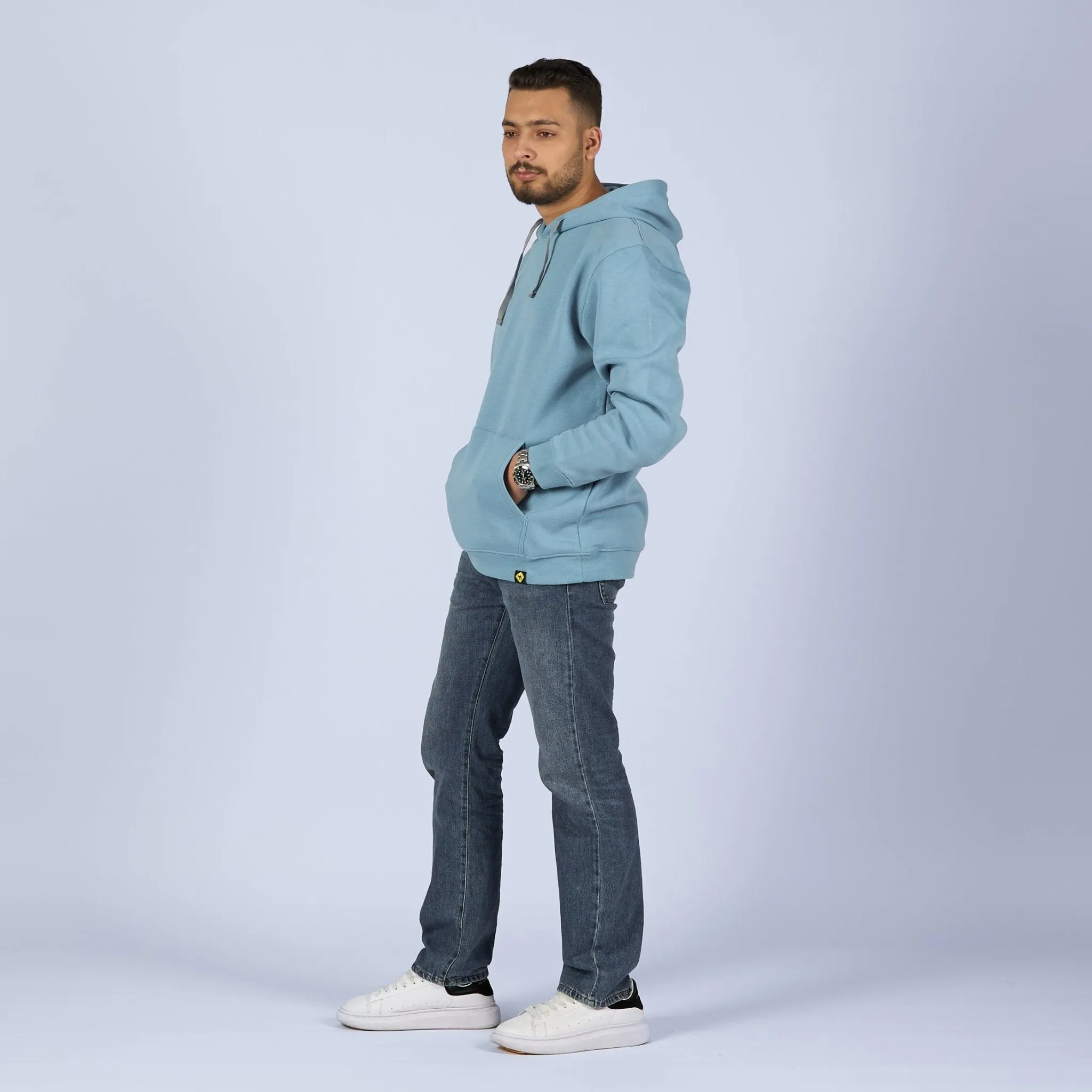 Basic  - Fog Blue | Unisex Adult Light Hoodie