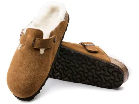 Birkenstock: Boston Shearling REG width in Mink