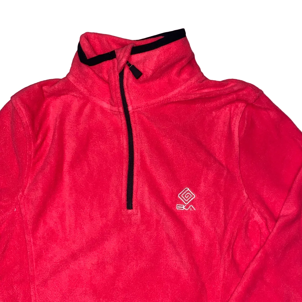 Brekka half-zip sweater in coral micropolar fleece