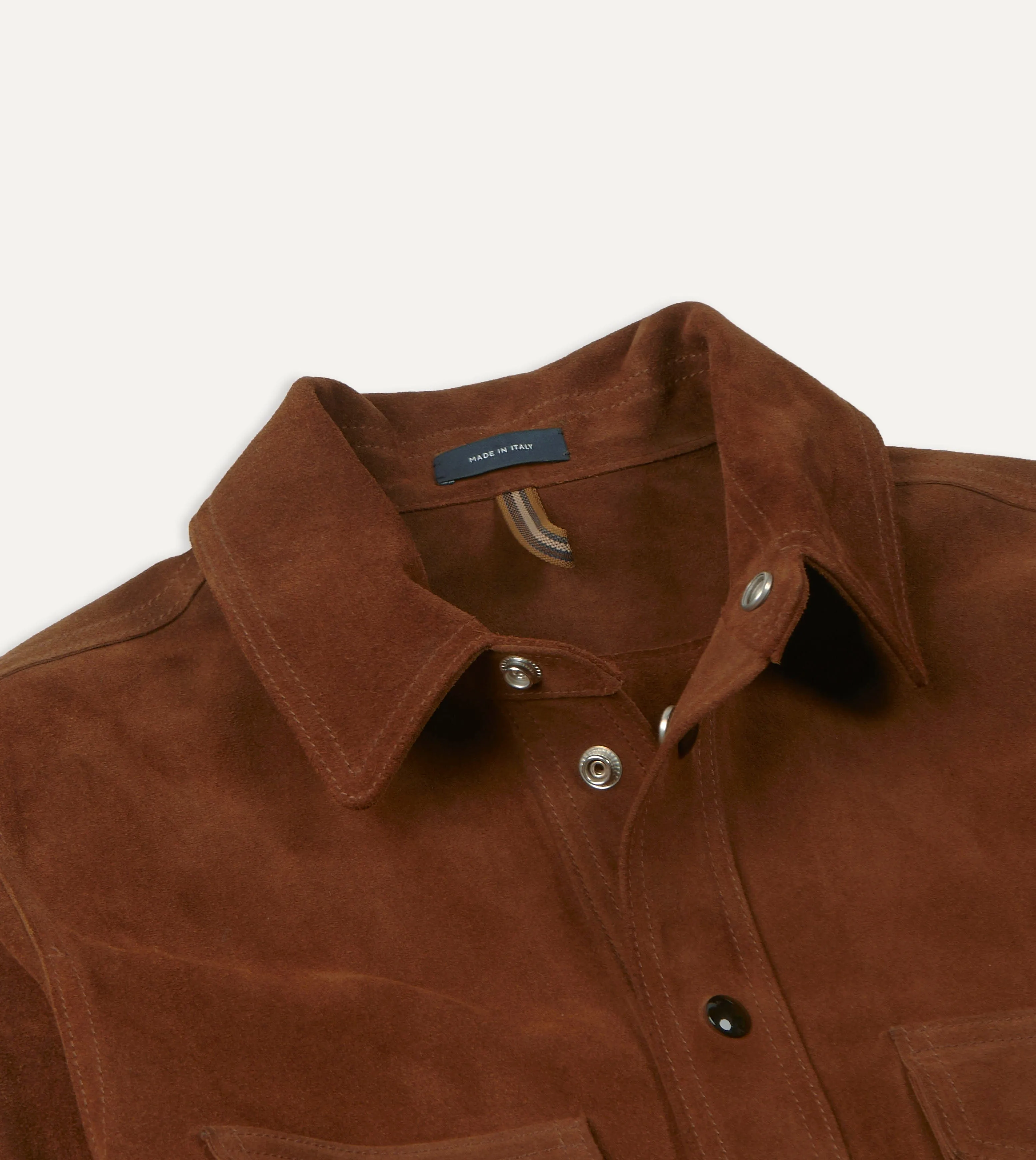 Brown Roughout Suede Overshirt