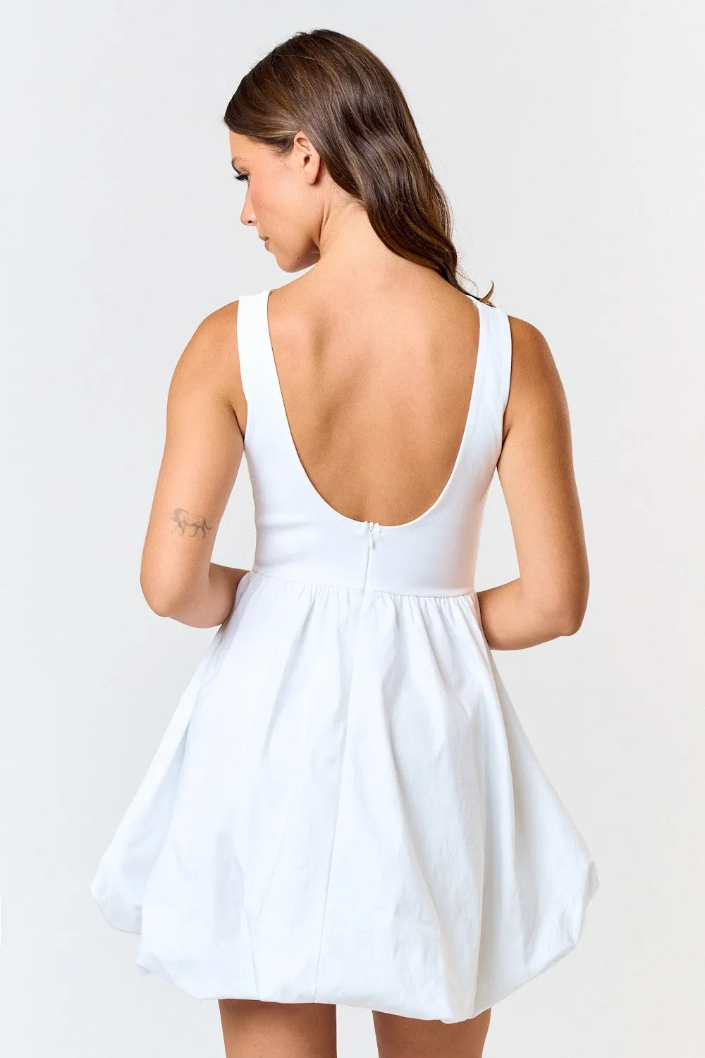 Bubble Hem Mini Dress