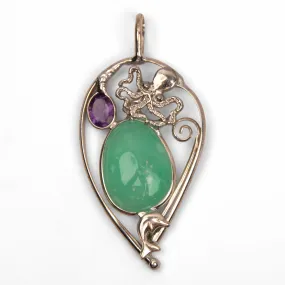 Chrysoprase & Amethyst - Pendant