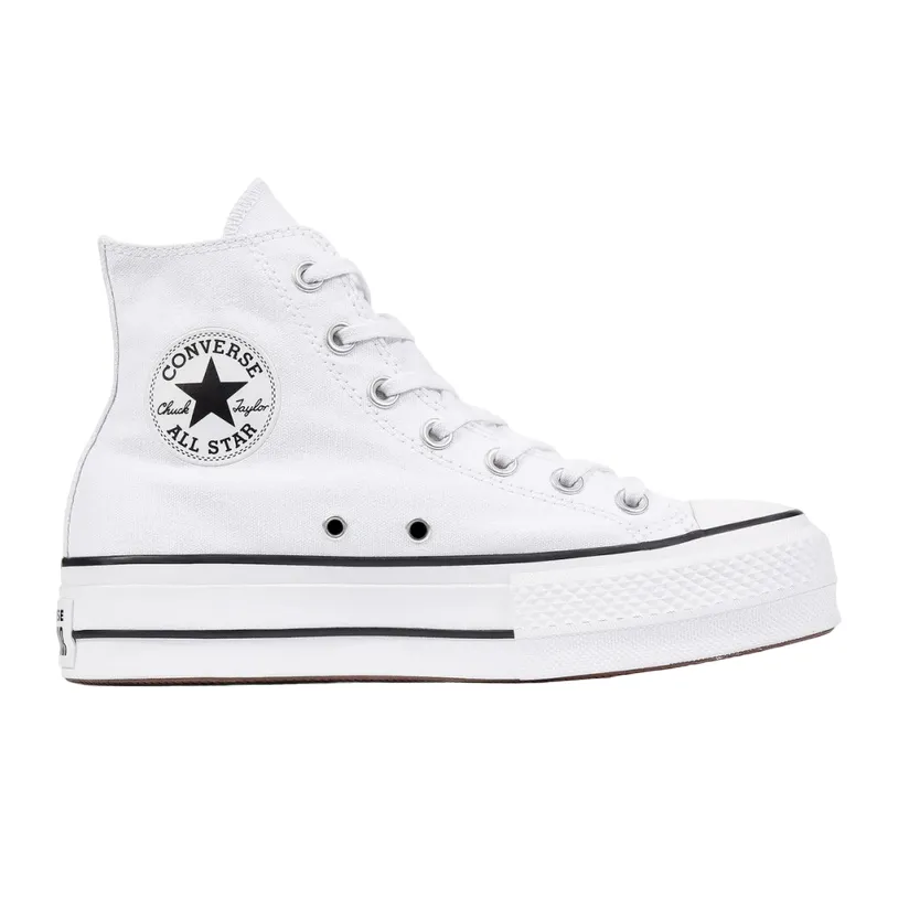 Converse women's canvas sneakers shoe with wedge Chuck Taylor All Star LIFT 560846C white