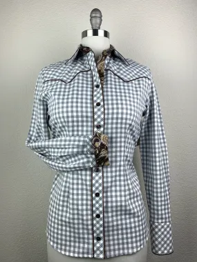 CR Western Pro Gray and White Gingham