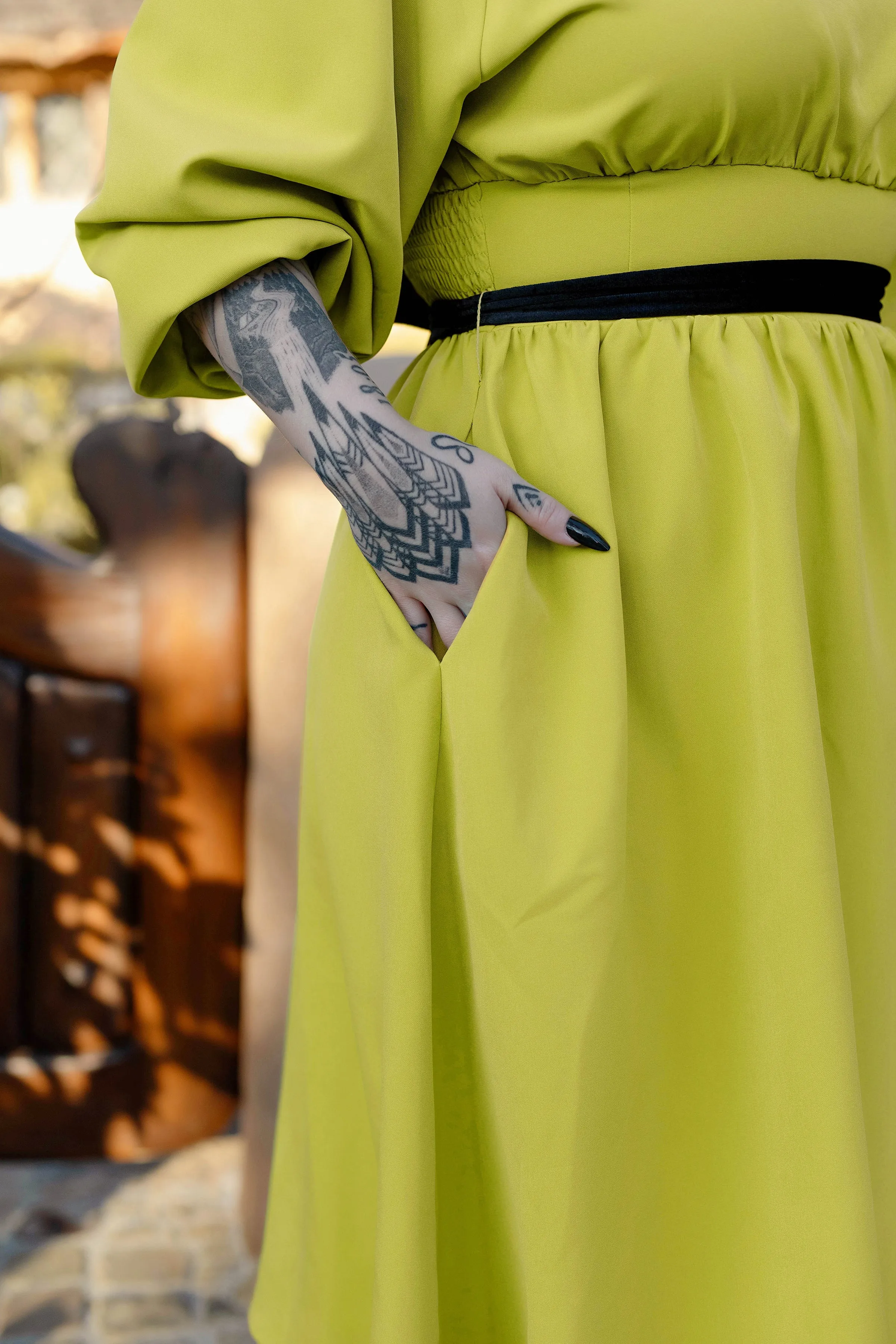 Eva Dress Chartreuse