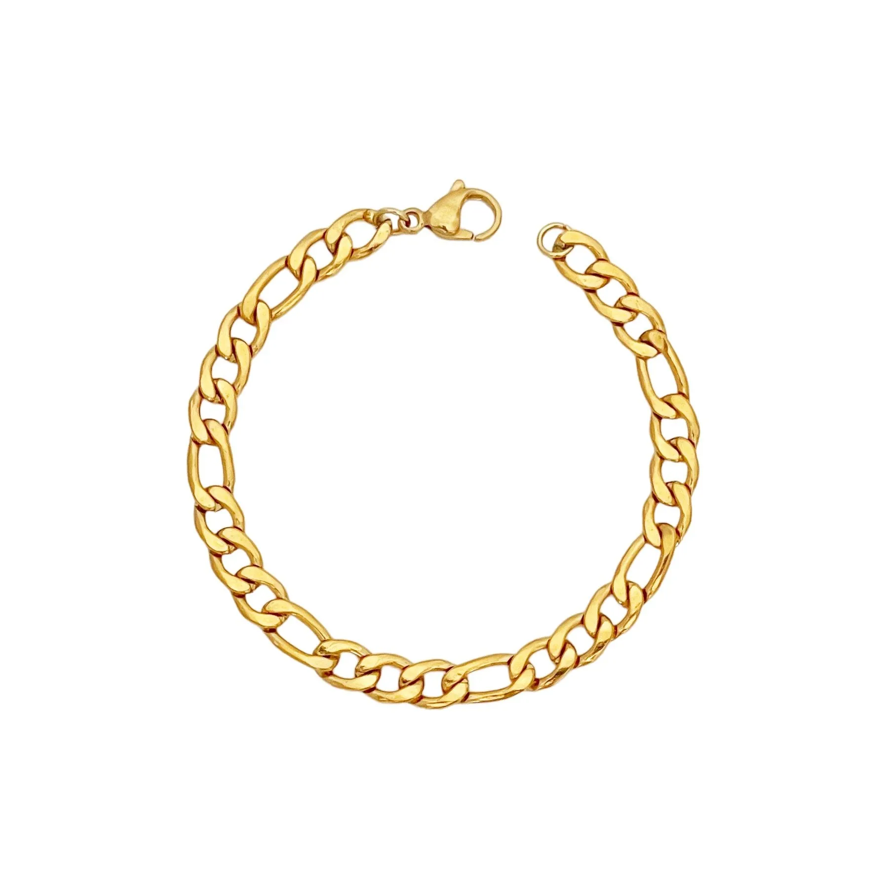 Figaro Chain Bracelet Gold