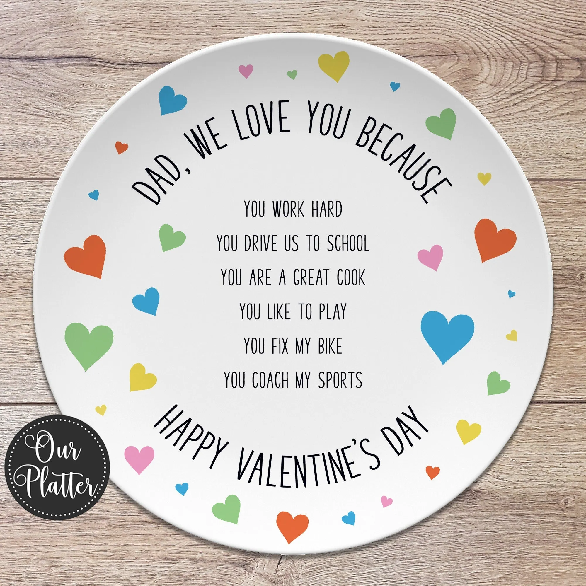 I Love You Because - Personalized Plates