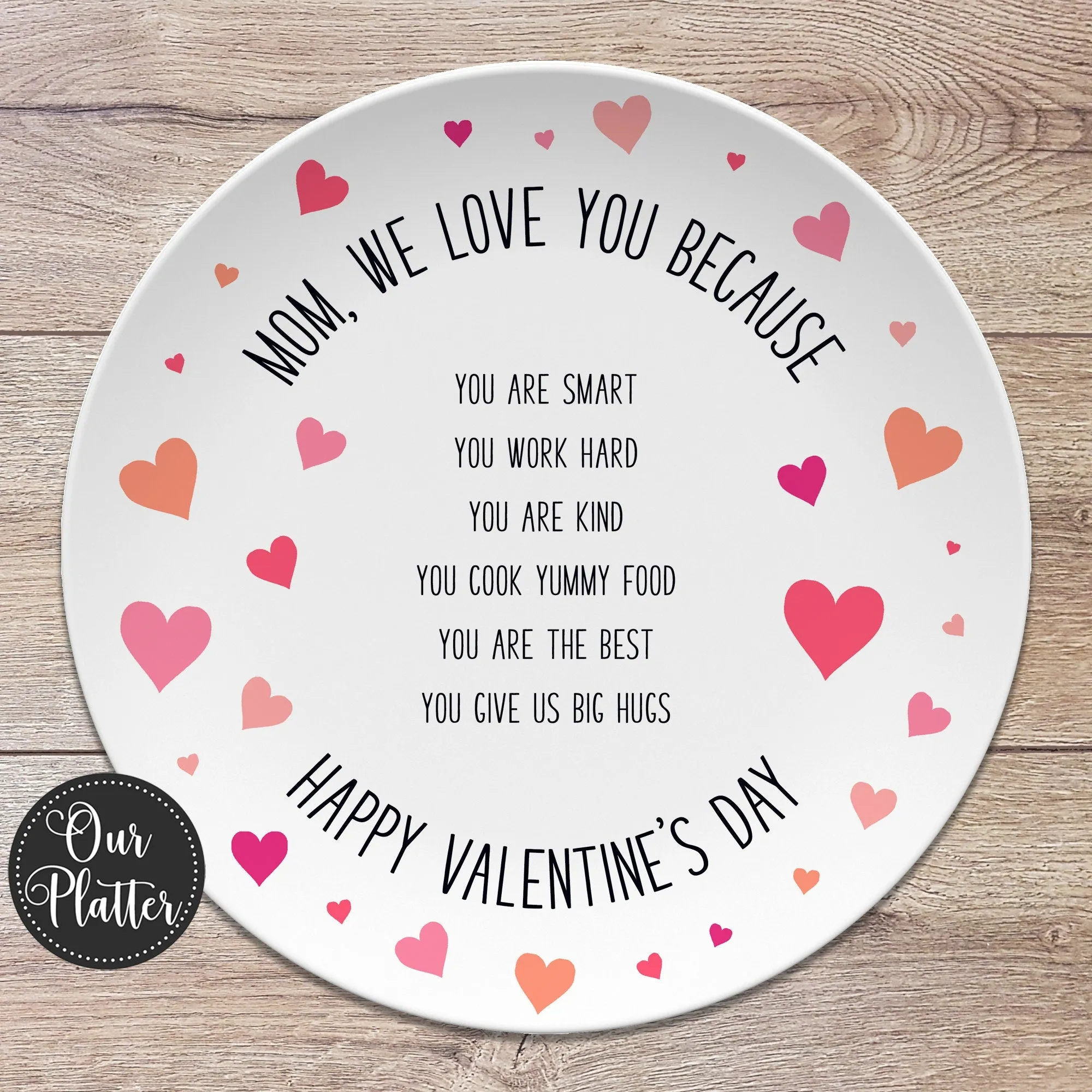 I Love You Because - Personalized Plates