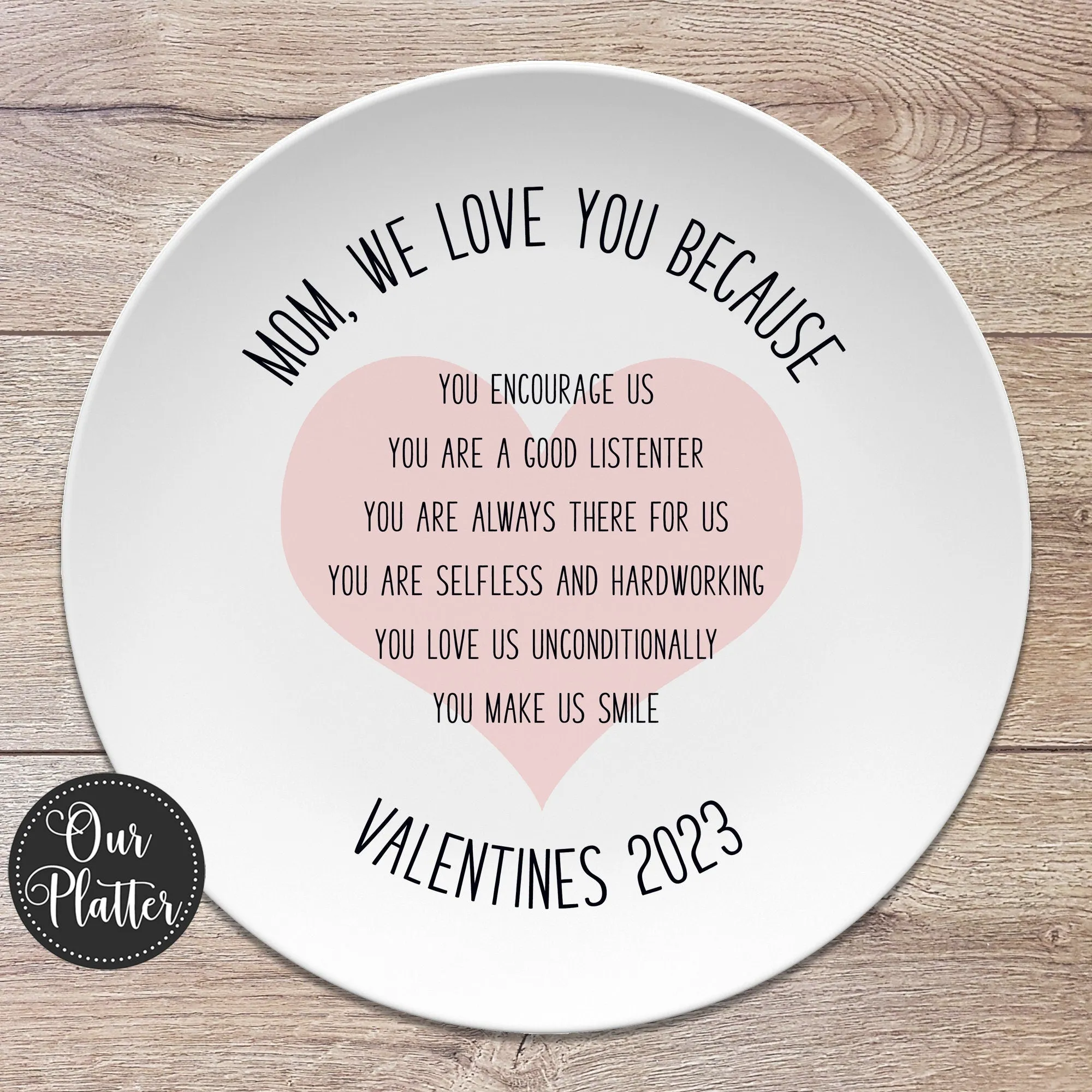 I Love You Because - Personalized Plates