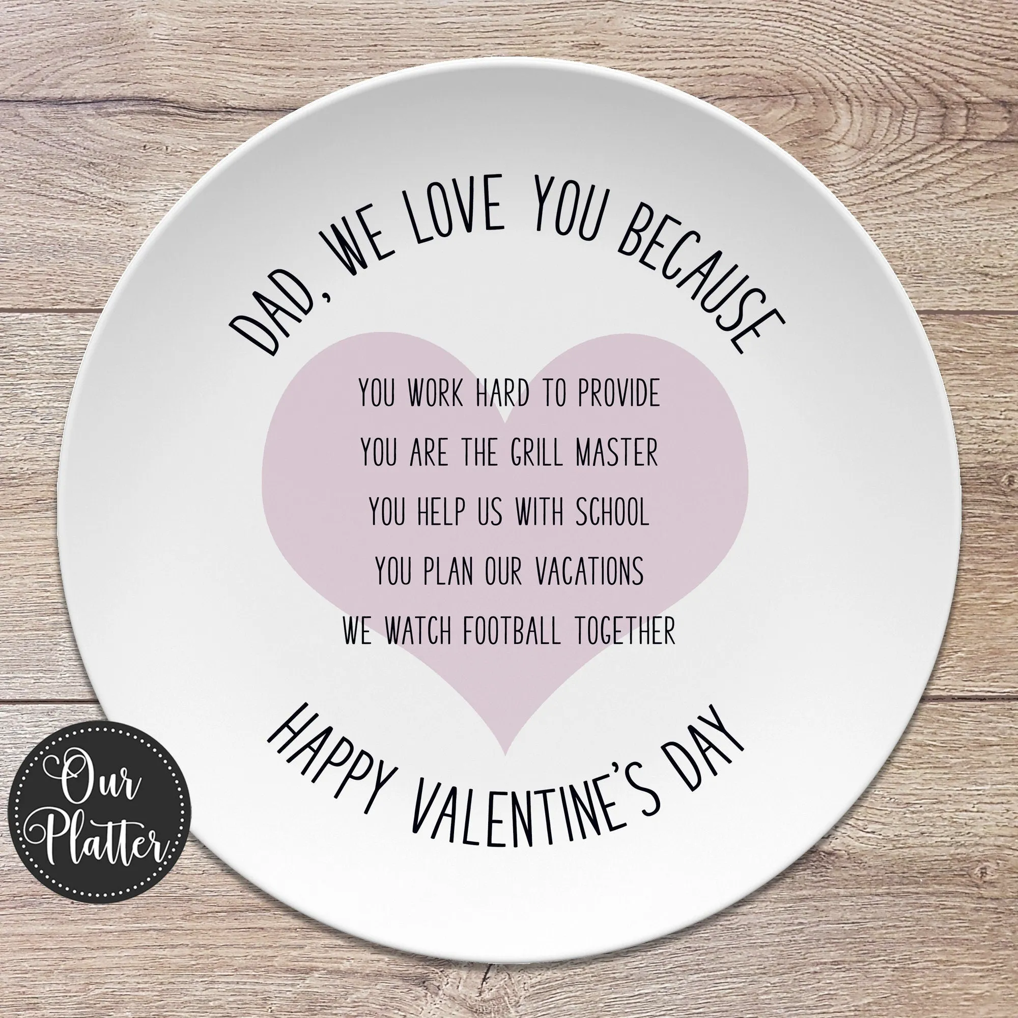 I Love You Because - Personalized Plates