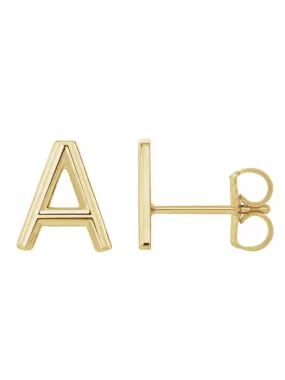 Initial Stud Earring 14K