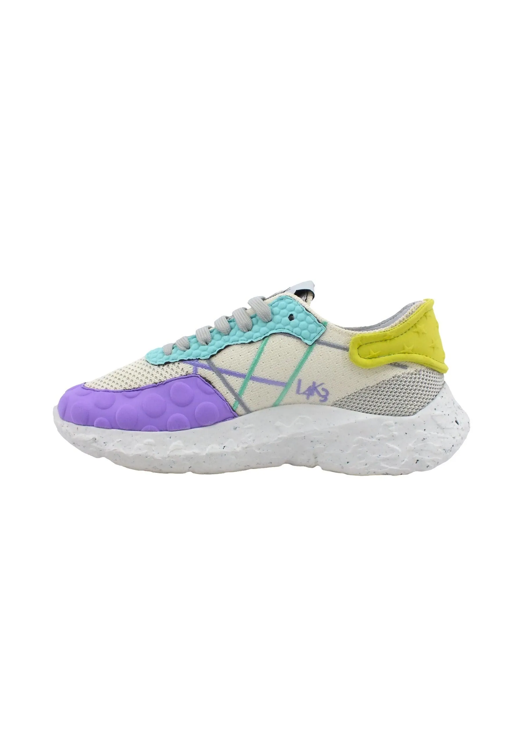 L4K3 Mr Big X Sneaker Donna Violet Yellow Y02