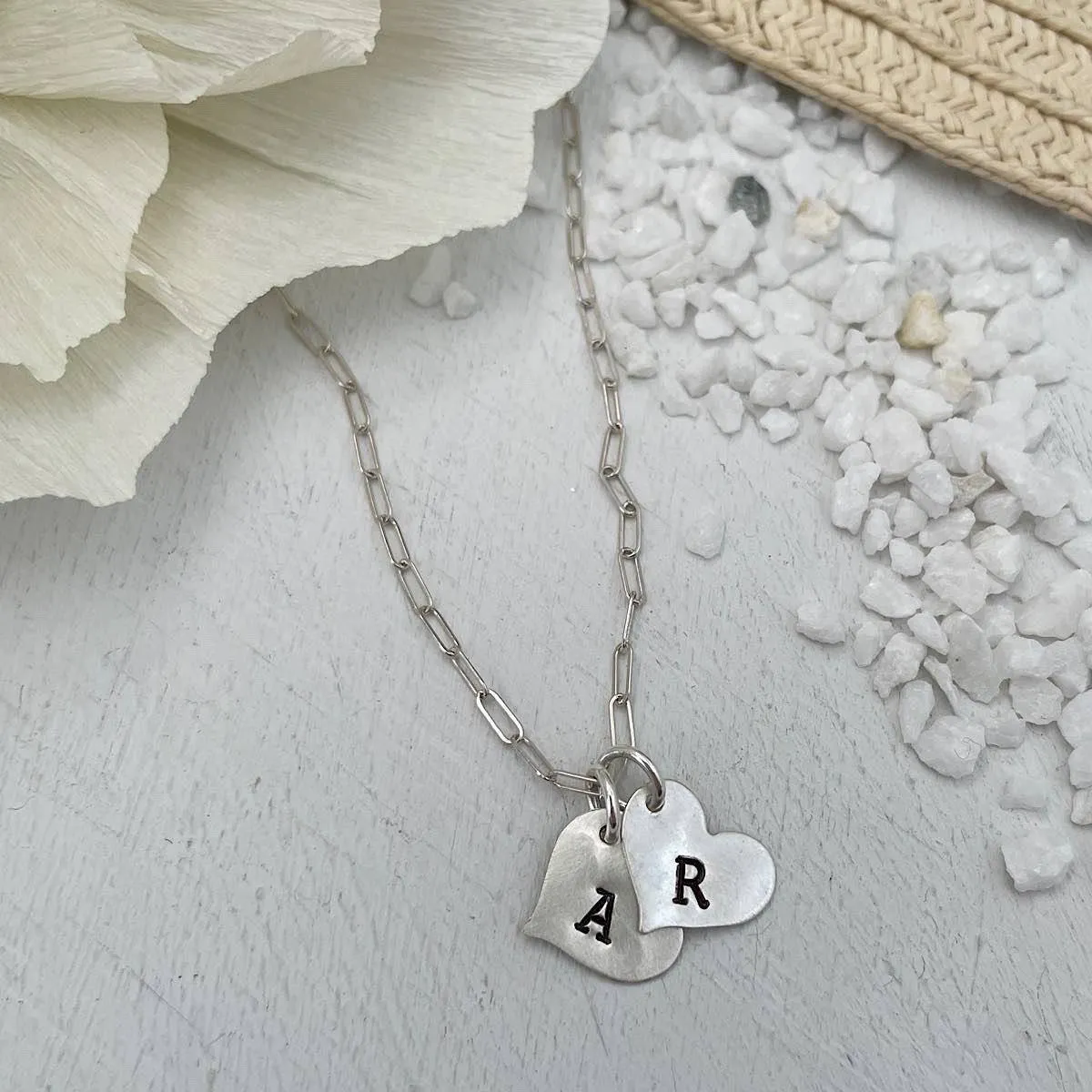 Mini Heart Initial Necklace