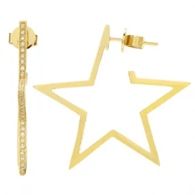 Pave Star Hoops