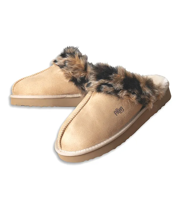 PAWJ Slippers | Tan / Wild Leopard