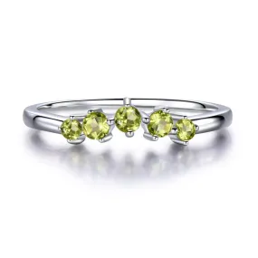 Peridot, Amethyst and Blue Topaz Silver Ring