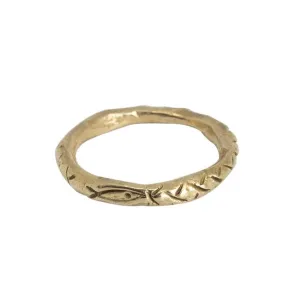 Pesci Che Volano Fedina Graffi Bronze Ring