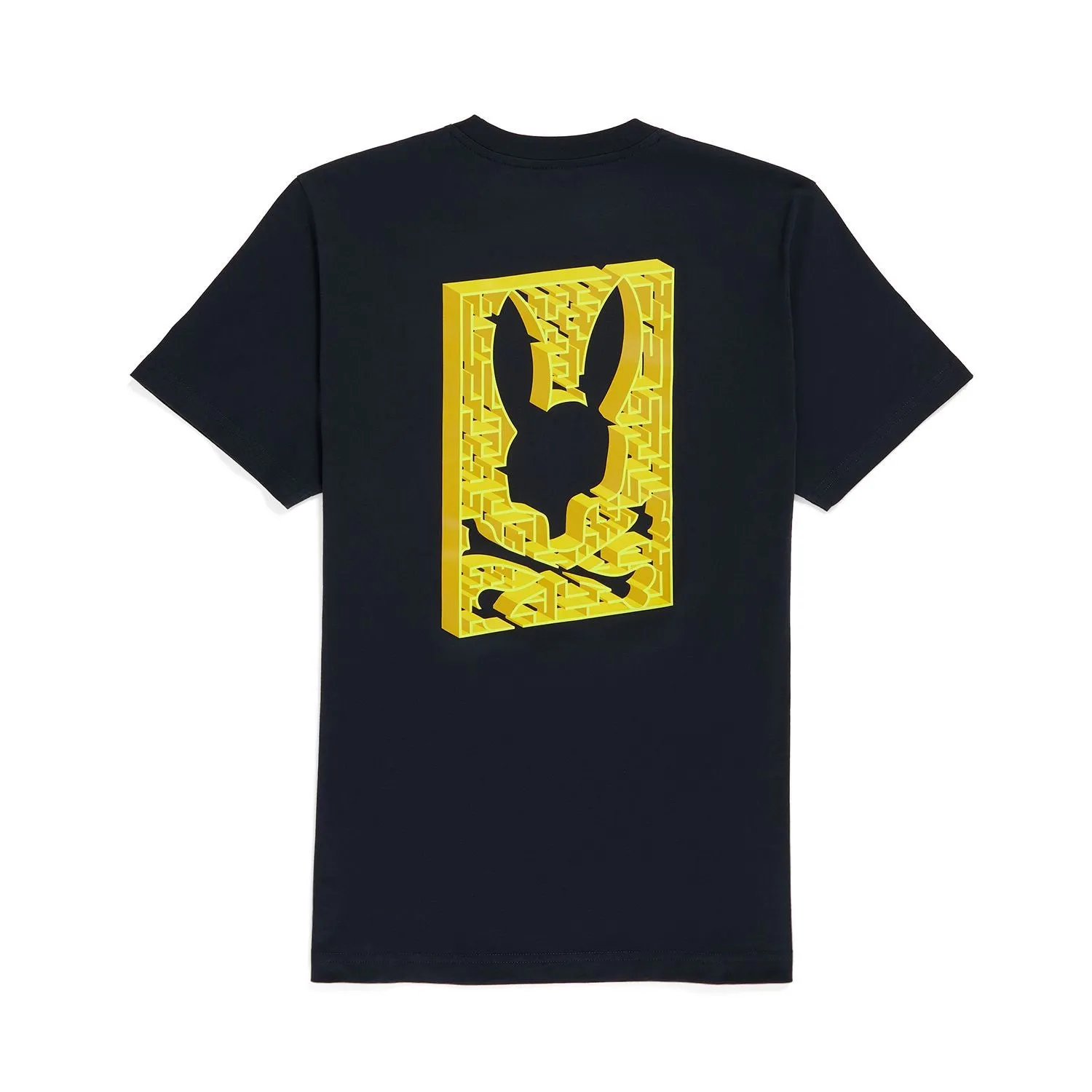 Psycho Bunny Mens Pisani Tee - Navy/Yellow