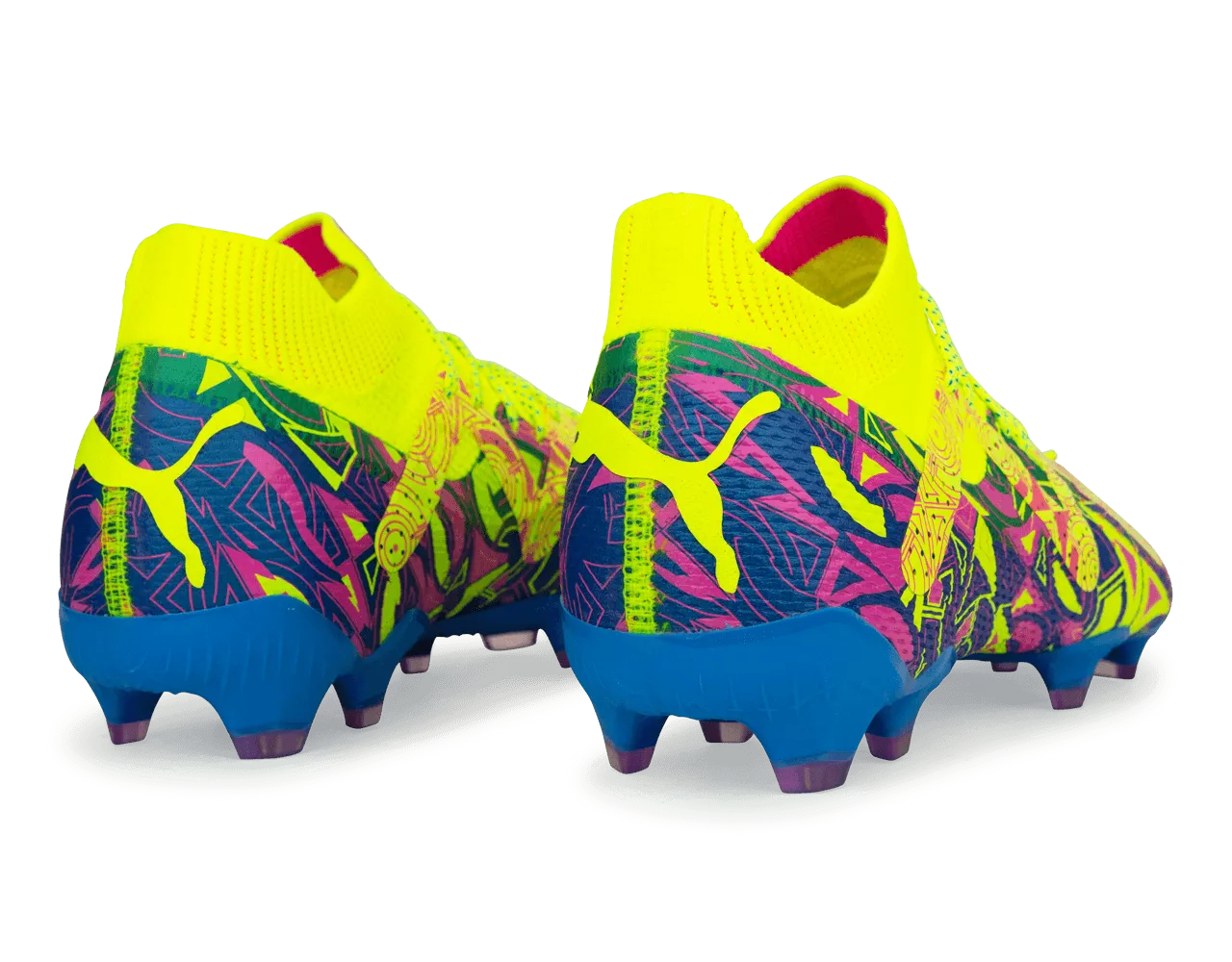 PUMA Men's Future Ultimate Energy FG/AG Blue/Yellow/Pink