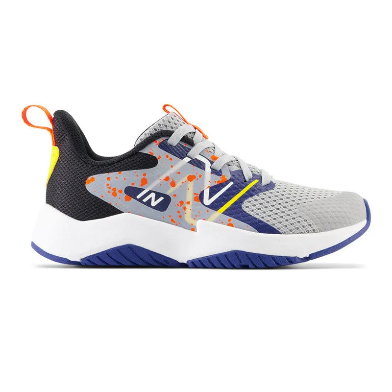 Rave Run v2 Kid's Lace Athletic Trainer - Rain Cloud/Night Sky/Blaze Orange