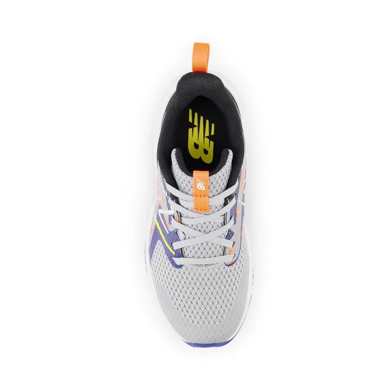 Rave Run v2 Kid's Lace Athletic Trainer - Rain Cloud/Night Sky/Blaze Orange