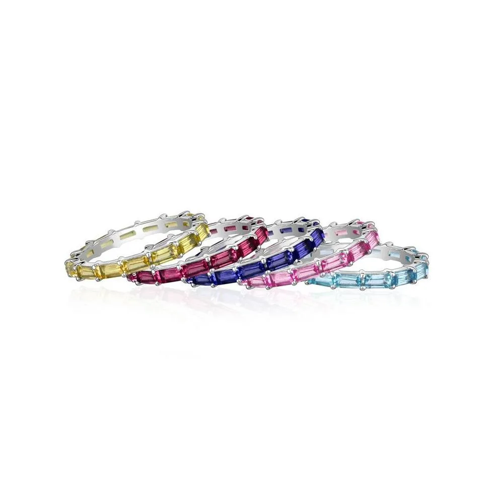 Red Ruby Baguette Eternity Ring