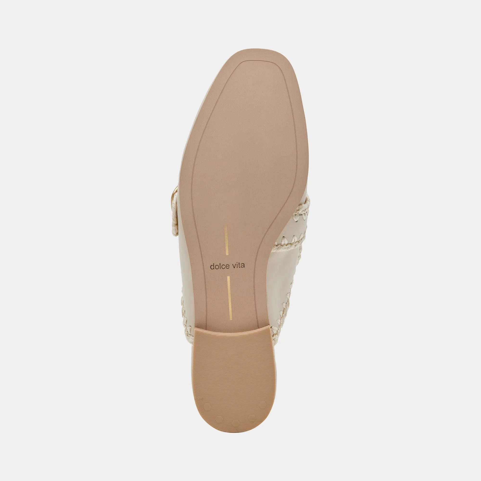 SANTEL STITCH FLATS IVORY LEATHER