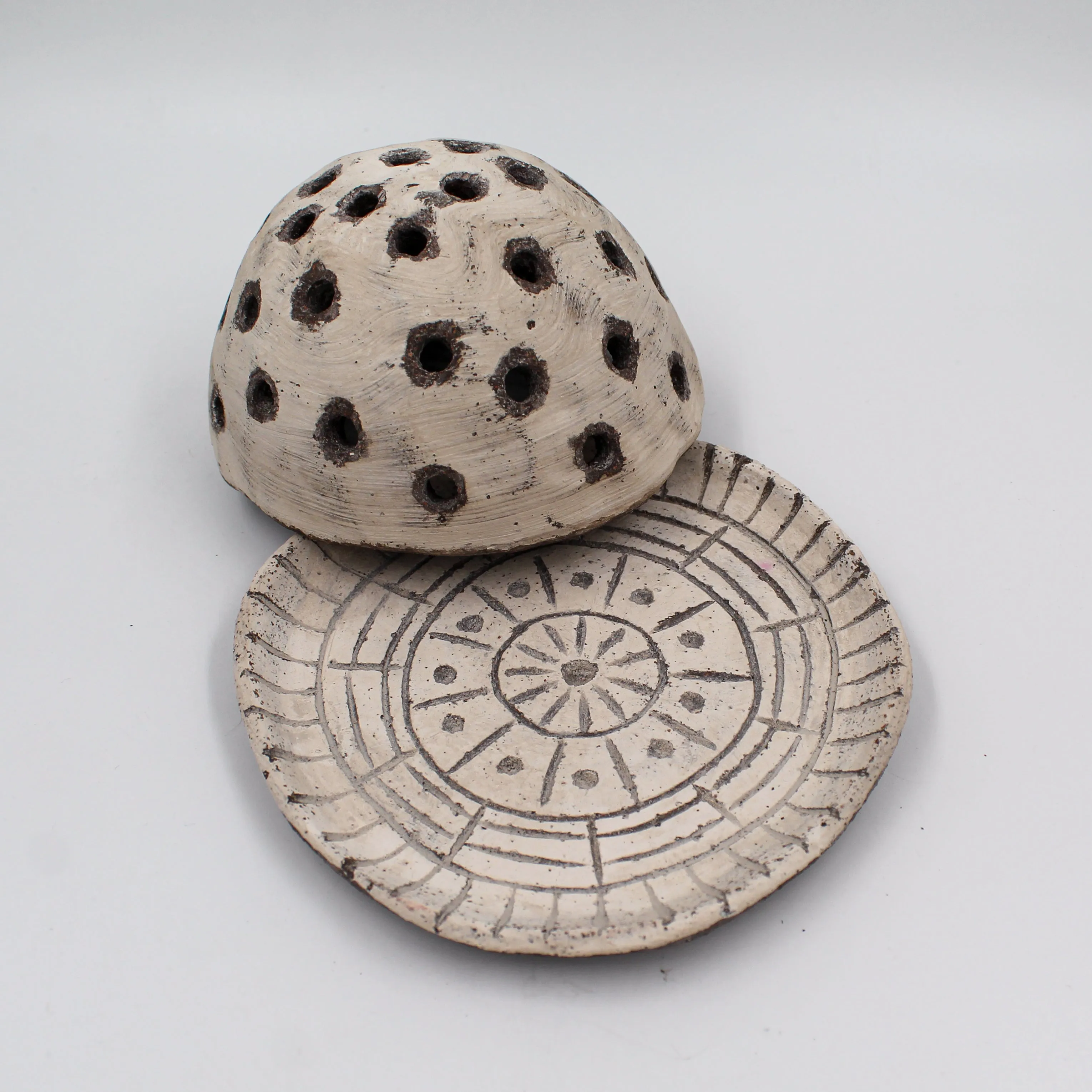 Smoke ceramic incense holder-Tealight holder No1.