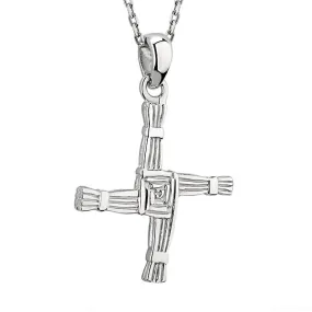 St. Brigid Cross Necklace - Sterling Silver