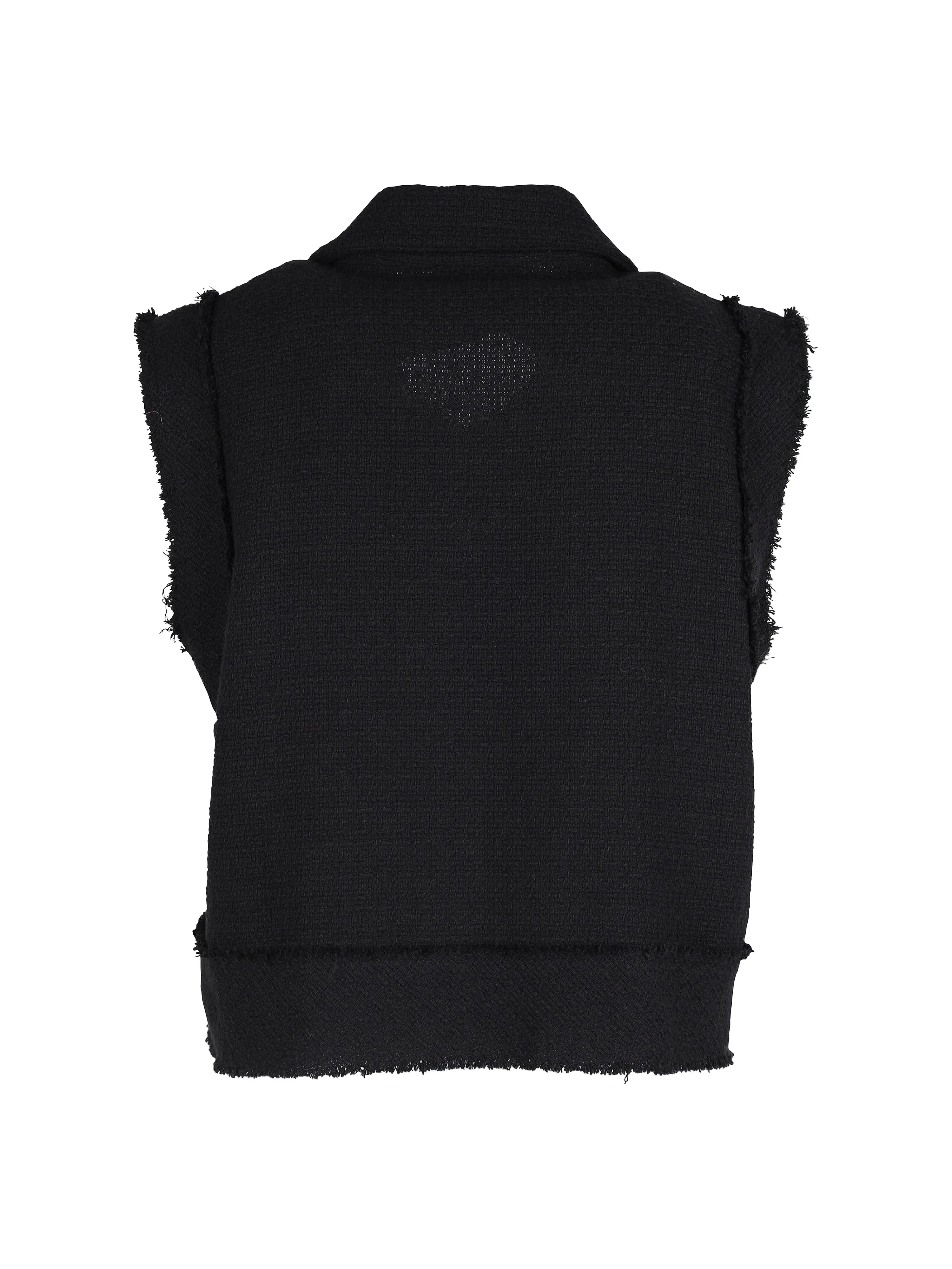 TALA Bouclé vest - Black