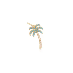 Turquoise and Diamond Palm Tree Charm