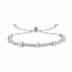 White Zircon Adjustable Bracelet