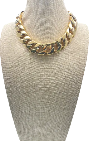 Yellow Gold 24k Plated Gold Chunky Chain Necklace